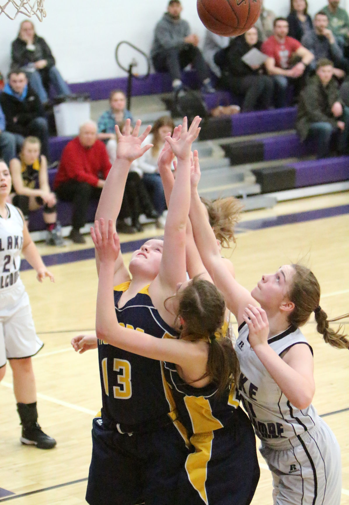 New Auburn at Lake Holcombe girls basketball 2-13-18